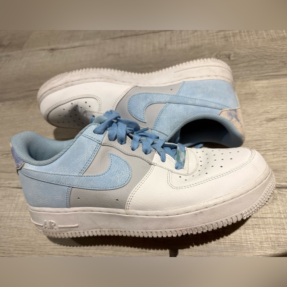 Nike Psychic Blue Air Force 1s Men's 8